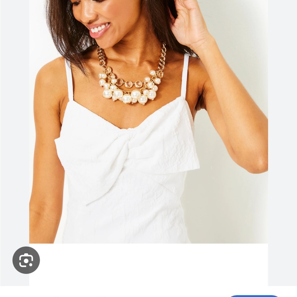 Lilly Pulitzer white bow dress perfect for your bridal needs